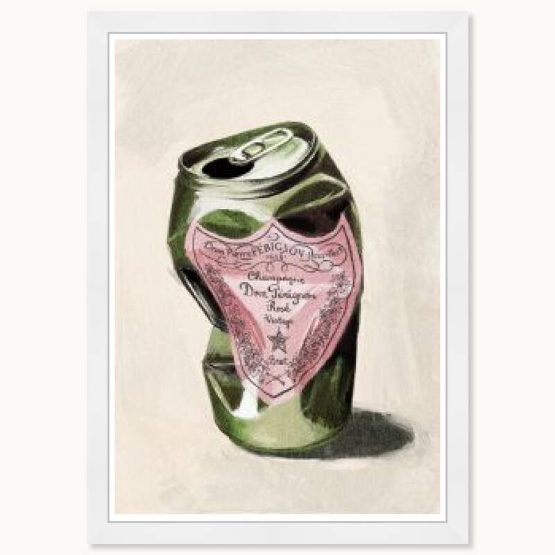 Wynwood Studio Glamor Drink Framed Trendy Retro Kitchen And Living Room Art Prints - 15 x 21 - White