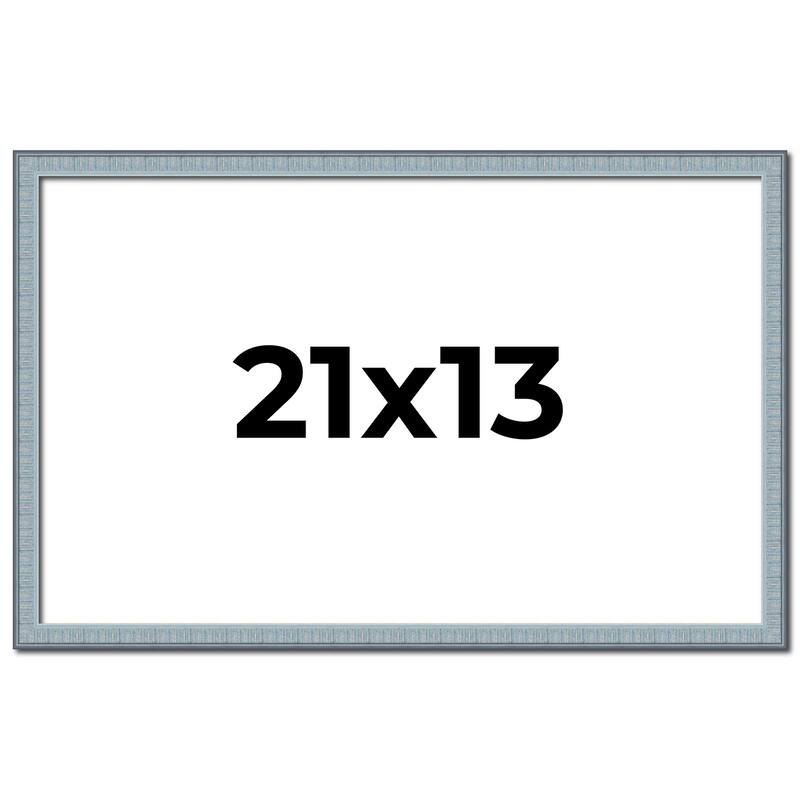 21x13 Frame Rustic Sky Blue Solid Wood Picture Frame | 0.75 Inch