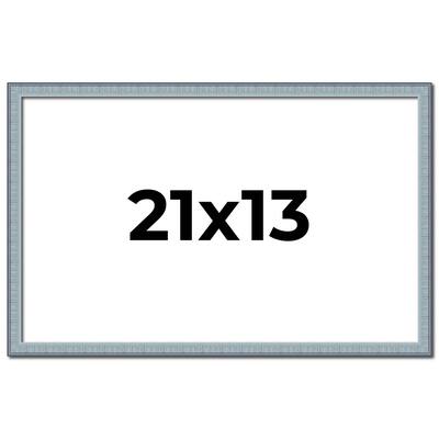 21x13 Frame Rustic Sky Blue Solid Wood Picture Frame | 0.75 Inch