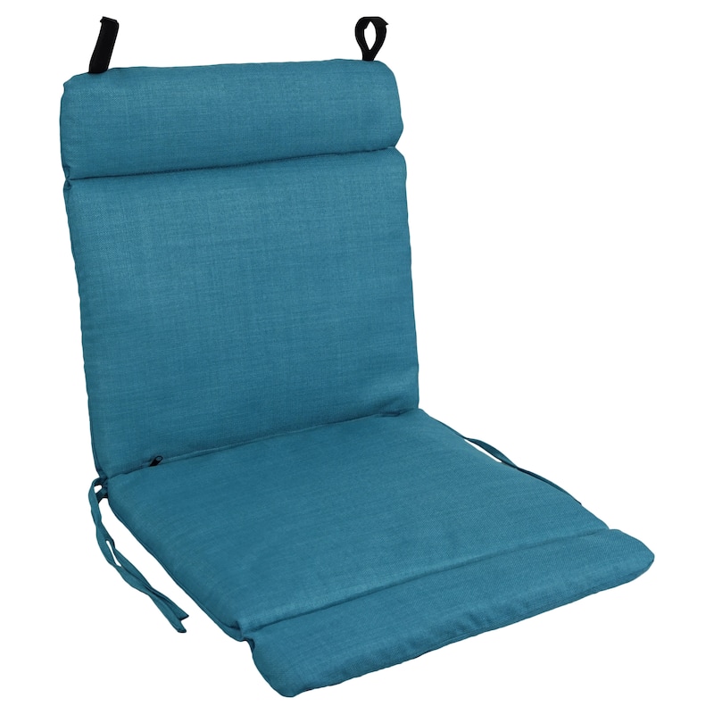 20-inch by 40-inch Outdoor Seat/Back Chair Cushion - 20" x 40" - Sea Blue