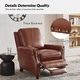 preview thumbnail 41 of 67, HULALA HOME Cigar Mid-century Modern Genuine Leather Recliner with Solid Wood Legs and Nailhead Trim