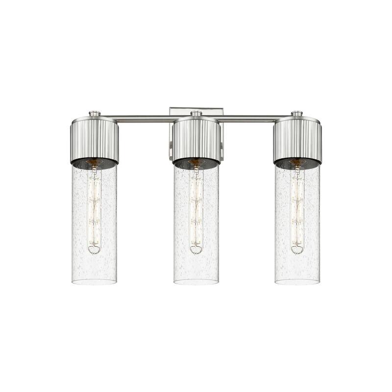 Innovations Lighting 428-3W-16-21 Bolivar Vanity Bolivar 3 Light 21" - Satin Nickel / Seedy