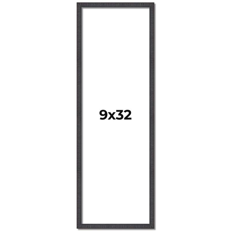 9x32 Frame Brown Solid Wood Picture Frame - Complete Modern Photo
