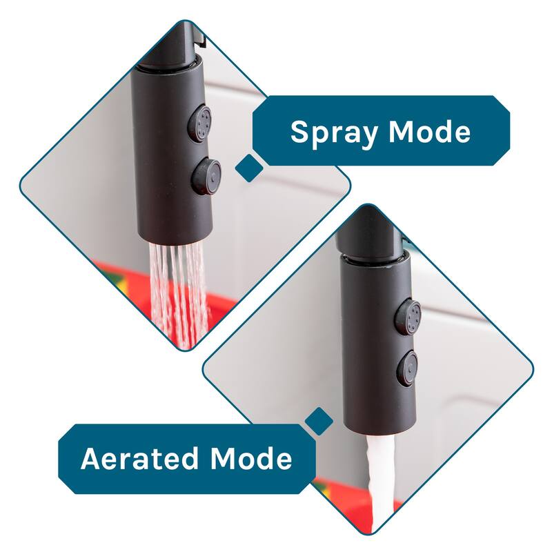 TEHILA Utility Sink Laundry Tub with Black High Arc Coil Faucet