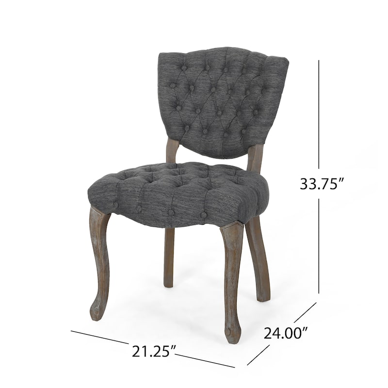 Crosswind Diamond Stitch Fabric Dining Chair by Christopher Knight Home