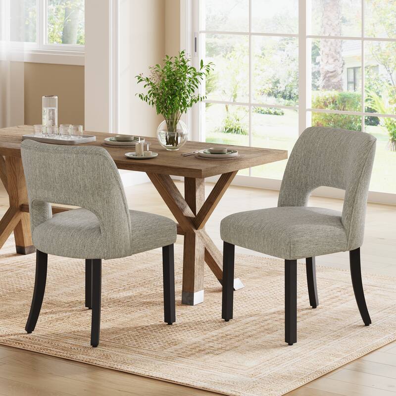 Set of 2/4/6 Modern Fabric Upholstered Dining Room Chair Kitchen Chairs with Wood legs
