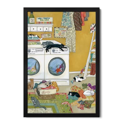 Purrfectly Fluffed Premium Framed Poster by Jamie Morath