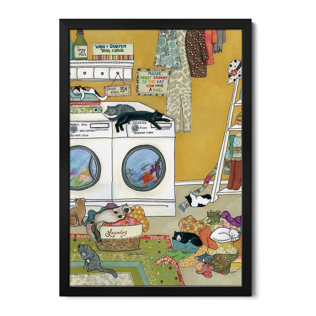 Purrfectly Fluffed Premium Framed Poster by Jamie Morath
