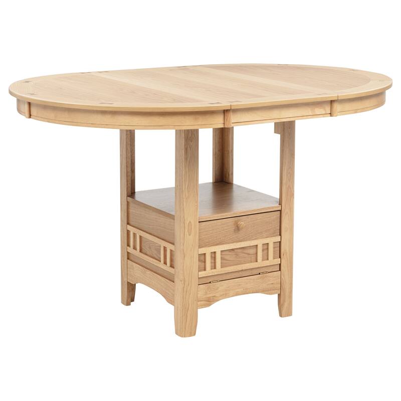 Coaster Furniture Lavon Oval Counter Height Table Brown - 42.00'' - 60.00'' x 42.00'' x 36.25''