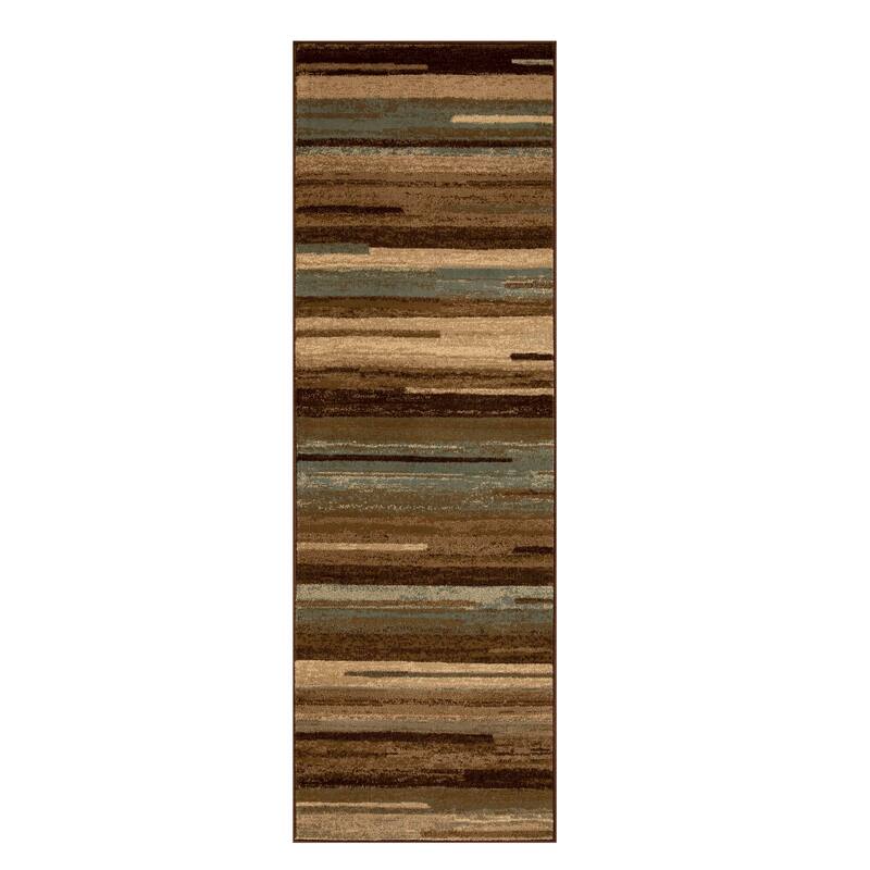 Superior Stripes Abstract Lines Power-Loomed Indoor Area Rug