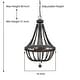 preview thumbnail 27 of 29, Cauhu 4-light Farmhouse Coastal Beaded Empire Chandelier for Dining Room - 16'' W x 16'' D x 27'' H