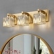 preview thumbnail 62 of 93, 2/3/4/5 Light Bathroom Vanity Light Wall Sconce with Crystal Shade 19.7 - Gold