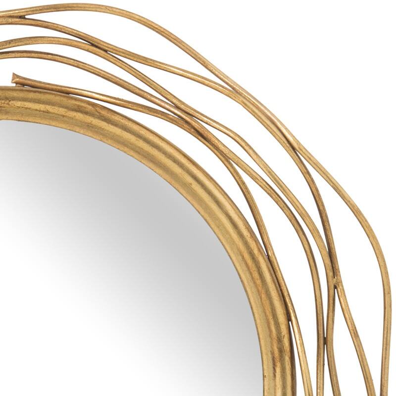 Talise Round Metal Modern Wall Mirror - 23.5"H x 23.5"W x 1"D