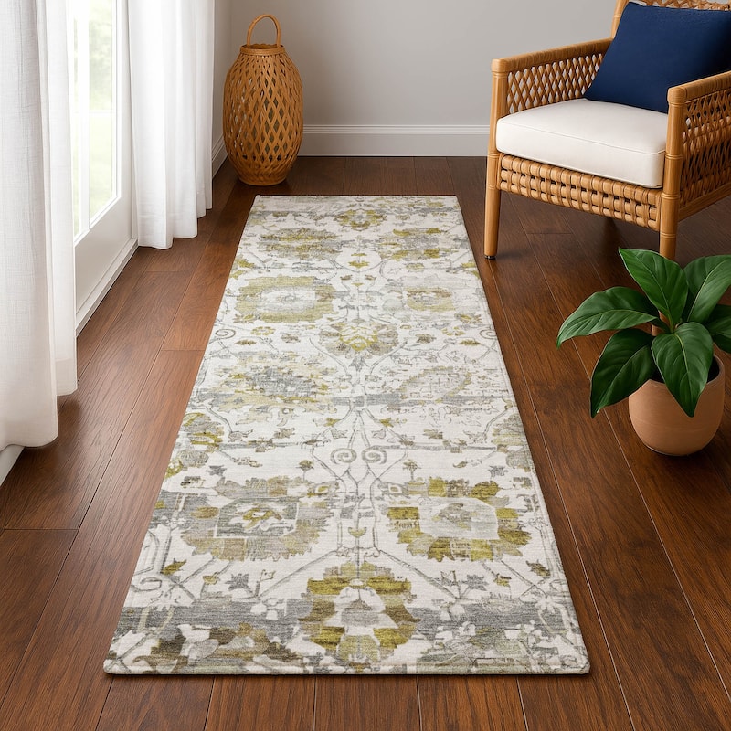 Premium Washable Super Soft Traditional Mayfield Rug - Linen - 2'3" x 7'6"