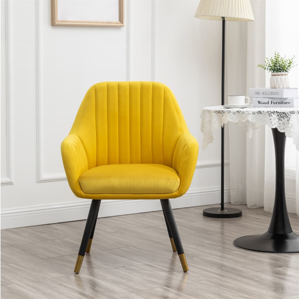 Contemporary Velvet Upholstered Accent Chair