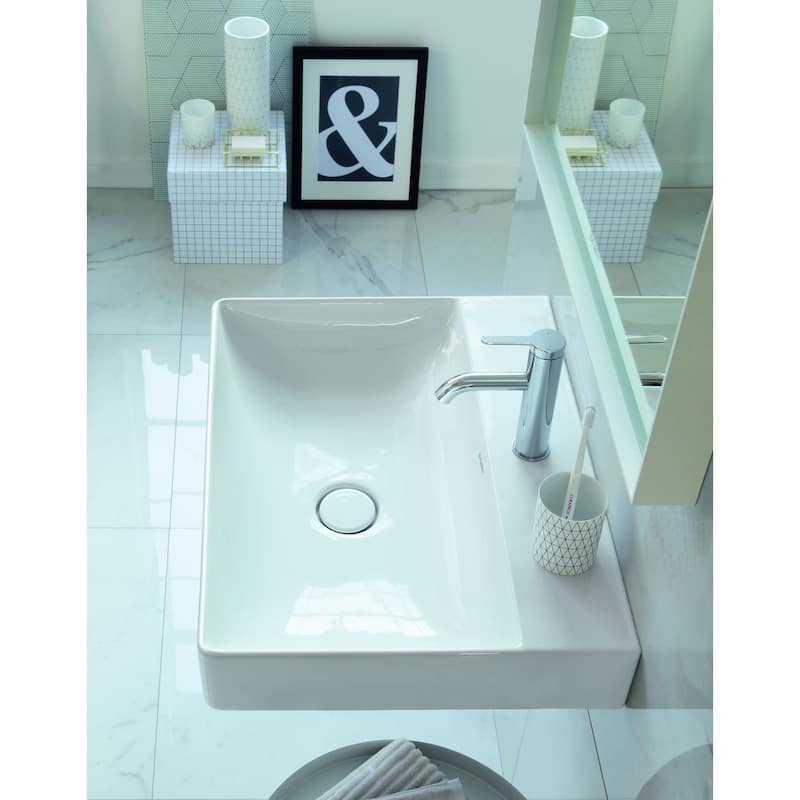 Duravit DuraSquare 24" Ceramic Vanity Top with 1 Faucet Hole
