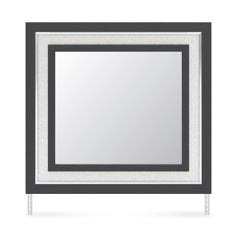 Signature Design by Ashley Ravalori Black Bedroom Mirror - 39" W x 2" D x 36" H