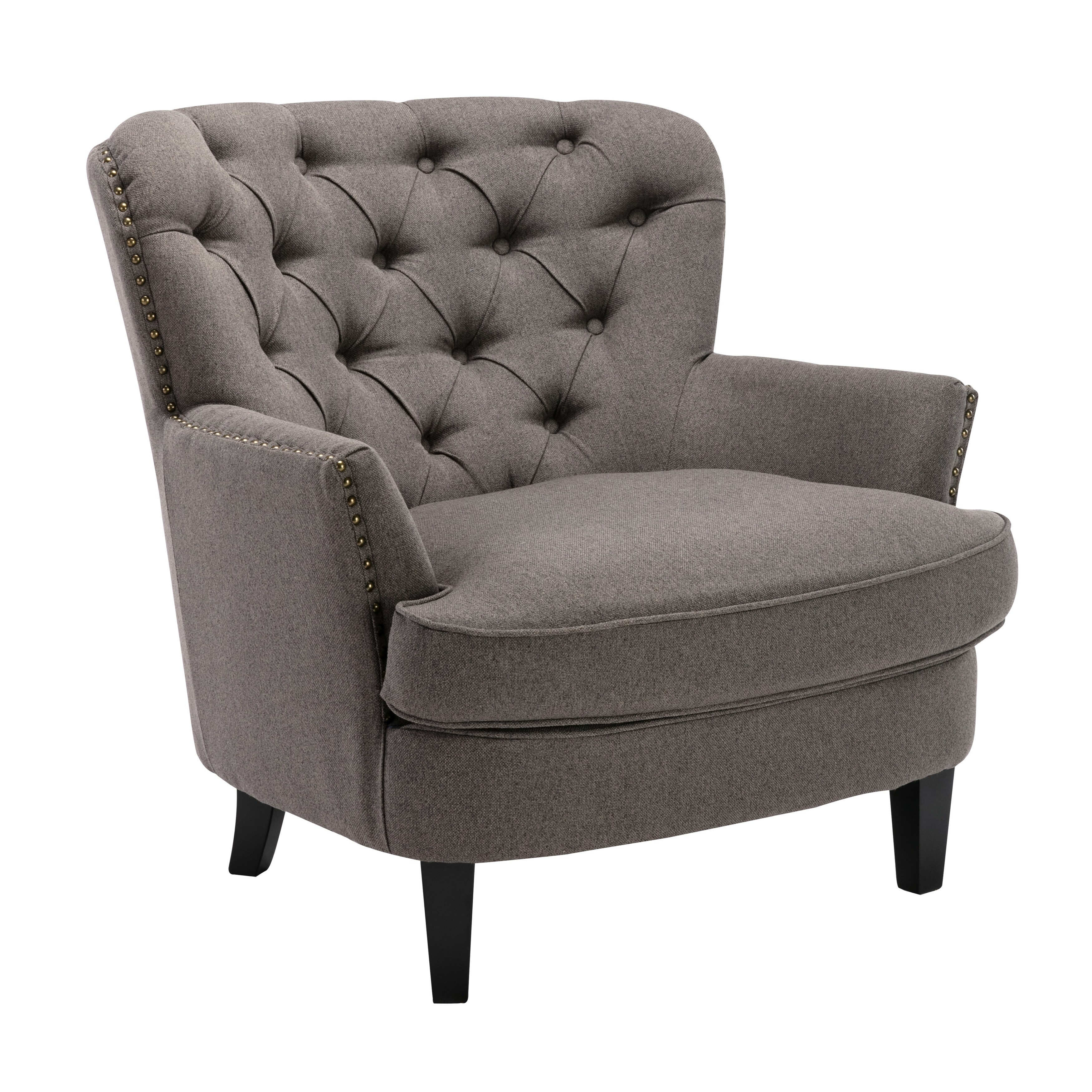 Corvus Cervine Tufted Linen Oversized Accent Club Chair Overstock 32893737