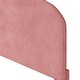 preview thumbnail 9 of 7, Dark Pink Velvet Upholstered Platform Bed, Cloud Shape Headboard, Footboard, Side board