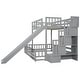 preview thumbnail 30 of 38, Twin Over Full Bunk Bed with Slide,Storage Staircase