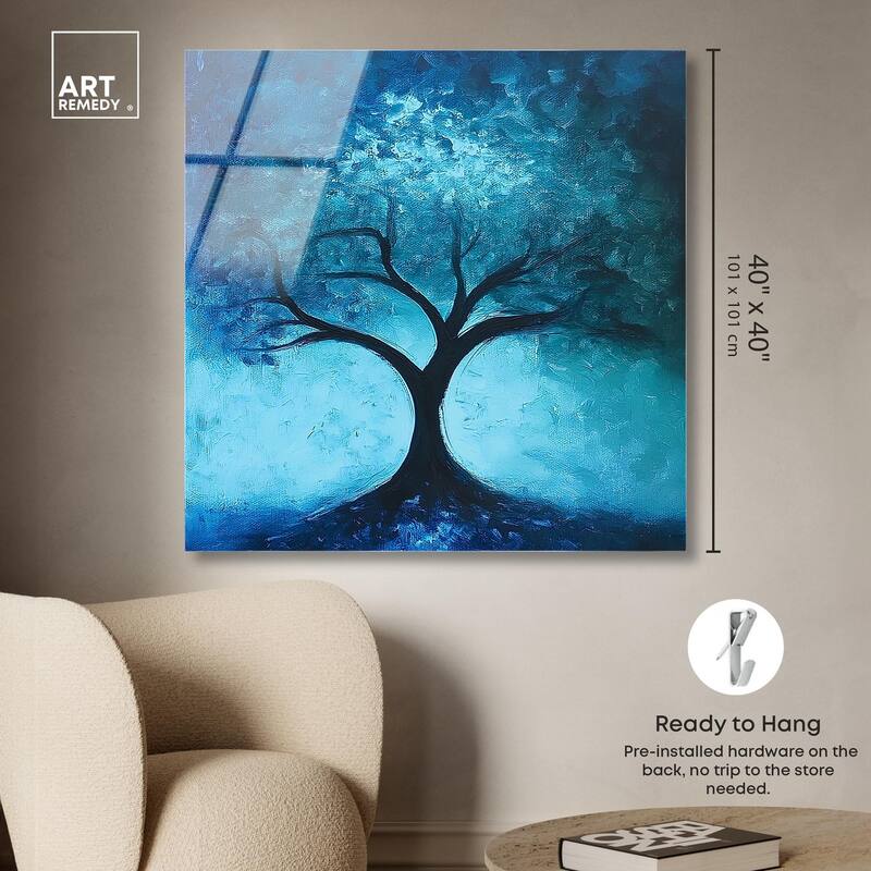 Tree of Opposites III Acrylic by Art Remedy, Ready to Hang