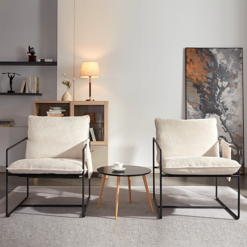 2 PCS Hanging Accent Chair,Lazy Sofa Chair wArm Pocket