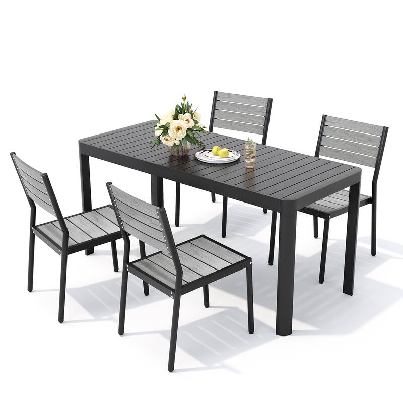 Pellebant Outdoor 5/7-Piece Patio Dining Furniture Set - N/A