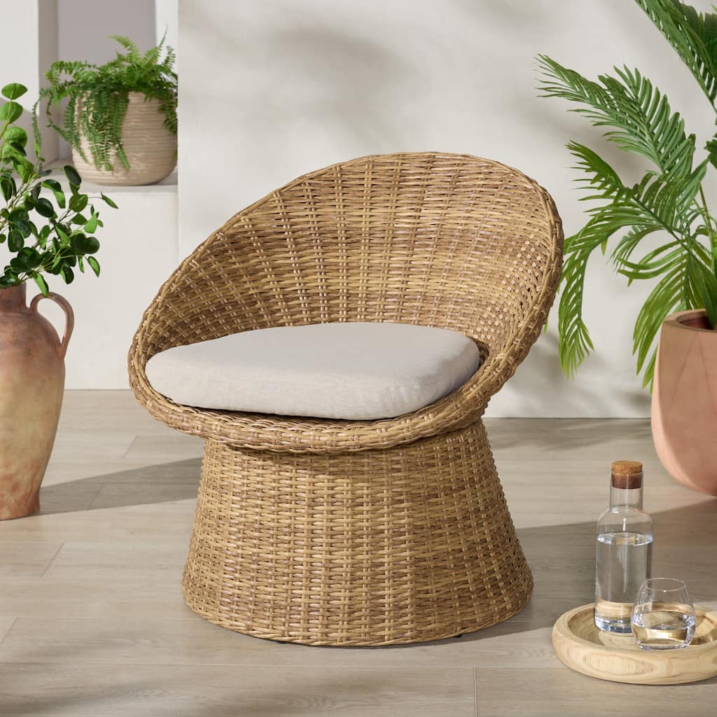 SAFAVIEH Couture Lynsee Wicker Patio Chair - 29"W x 28"D x 30"H