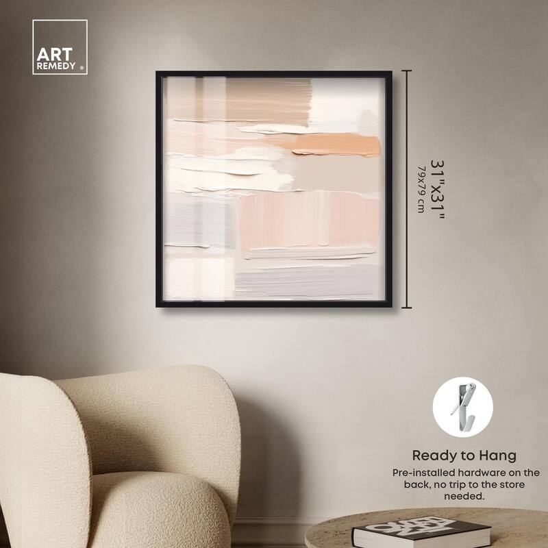 Roseate Cream Tones III Shadowbox by Art Remedy