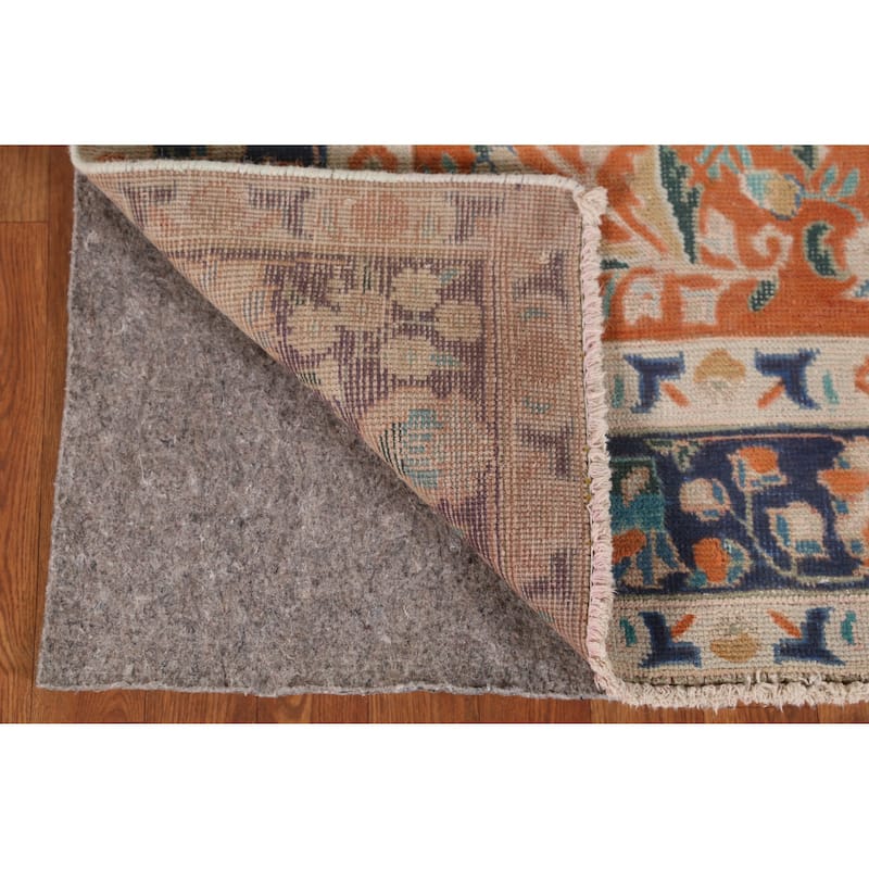 Hand Knotted Oriental 100% Wool Carpet Traditional Floral Oranges & Rust Tabriz Area Rug - 6' 0'' X 4' 4''
