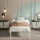 preview thumbnail 16 of 38, VECELO 14 Inch Twin Size Metal Platform Bed Frame,Kids Bed Set of 2, Bed Frame Set of 2