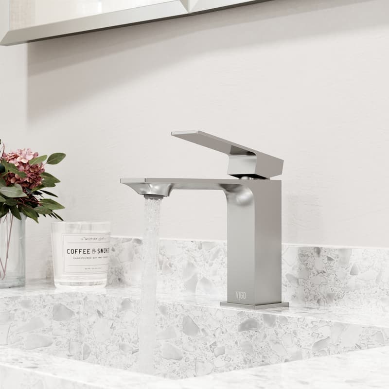 VIGO Dunn 6" H Single Handle Single Hole Bathroom Faucet