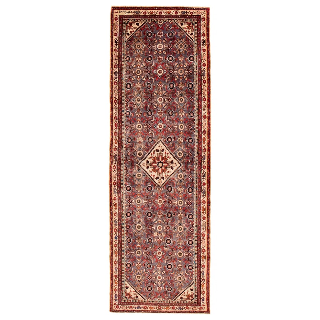 ECARPETGALLERY Hand-knotted Andelz Grey Wool Rug - 3'3 x 10'1