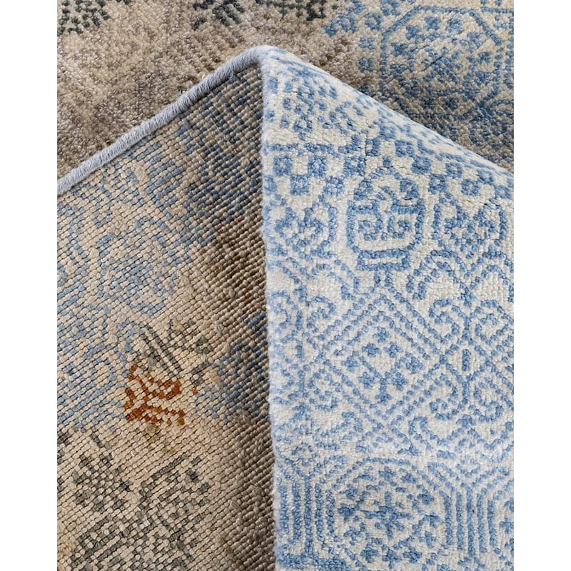 Ikat One-of-a-Kind Hand-Knotted Area Rug, Blue - 8' 1" x 10' 3"