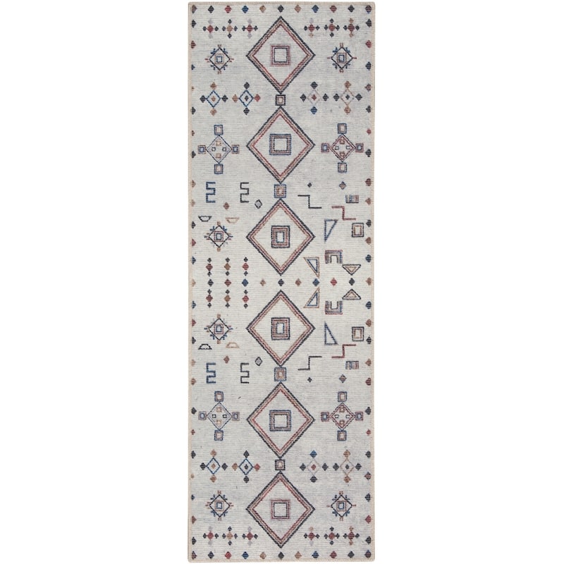 New Concept Washables Machine Washable Series 1 Indoor only Diamond Area Rug