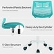 preview thumbnail 11 of 36, HomyLin Plastic Mesh Adjustable Armless Desk Chair with Rolling Wheels Kids Teen