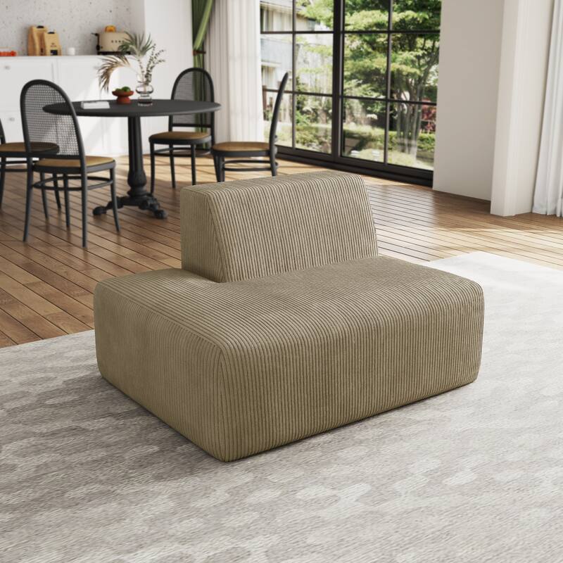 Modern Chaise Lounge Indoor Corduroy Sofa