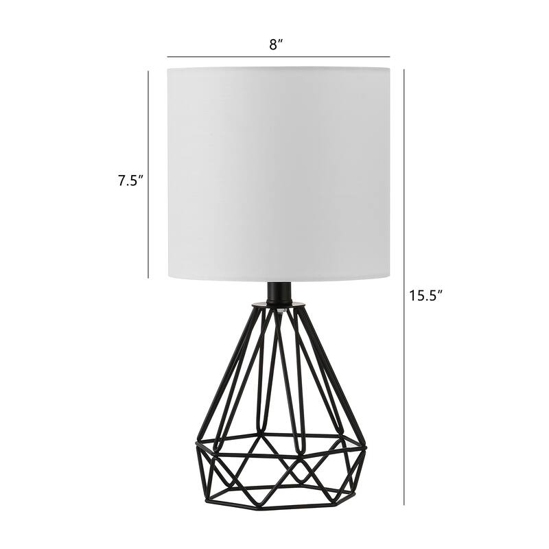 Getledel 15.5-inch Modern Cage Table Lamp Bedside Lamp