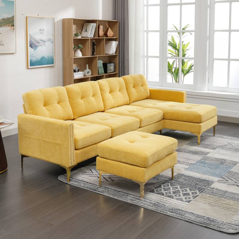 110inch L-Shape Convertible Sectional Sofa Couch