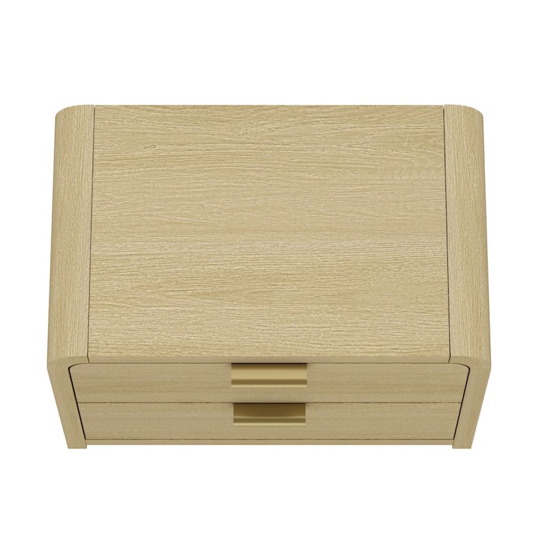 Manhattan Comfort Grace Modern Nightstand with 4 Drawers Set of 2