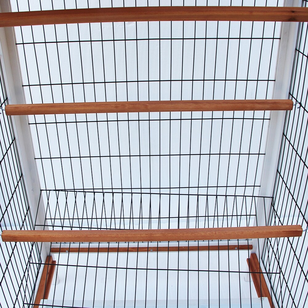 Bird Cage Wooden Cockatiel Parakeet Canary Finch Conure Play House Pet Supply 