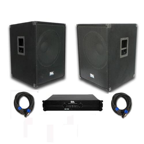 Shop Seismic Audio Pair Of 18 Pa Dj Bass Subwoofer Cabinets