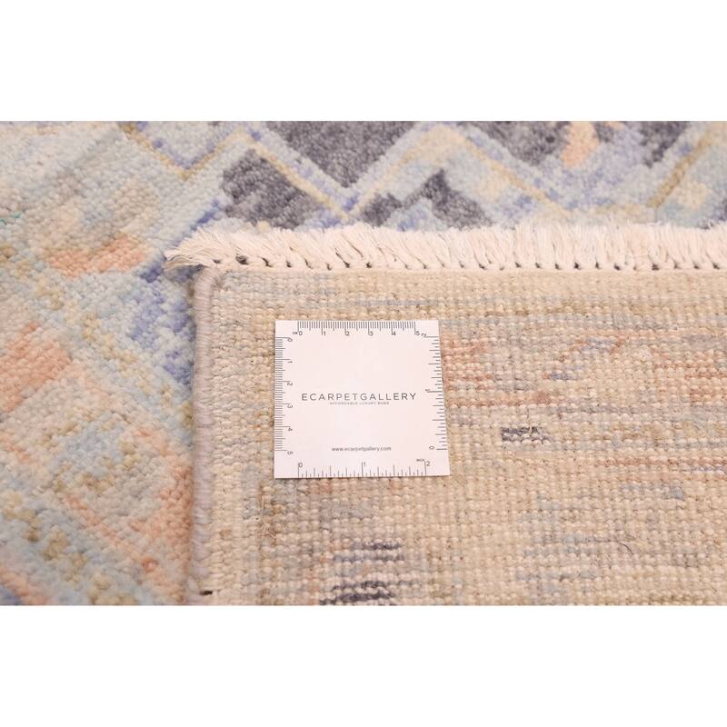 ECARPETGALLERY Hand-knotted Jules Serapi Light Blue Wool Rug - 7'11 x 9'10