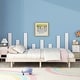 preview thumbnail 4 of 22, Full Size Floating Platform Bed Frame with Slats, No Headboard