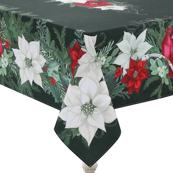 slide 2 of 8, Laural Home Christmas Elegance Tablecloth