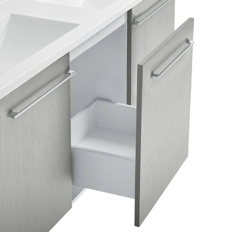 Swiss Madison Annecy 60" Double, Two Doors, One Drawer, Bathroom Vanity