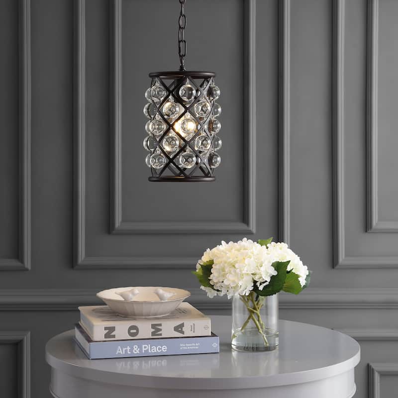 Toronto Crystal/Metal LED Pendant, by JONATHAN Y