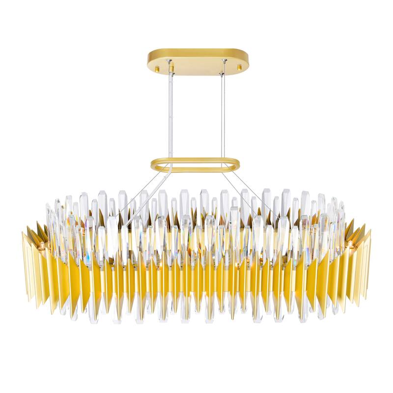 Cityscape 20 Light Chandelier With Satin Gold Finish - Satin Gold