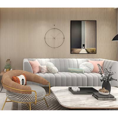 93 in. x 6 in x 0.8 in. Solid Wood Wall Siding Board (Set of 3pc) - 3pc+1pc EndTrim