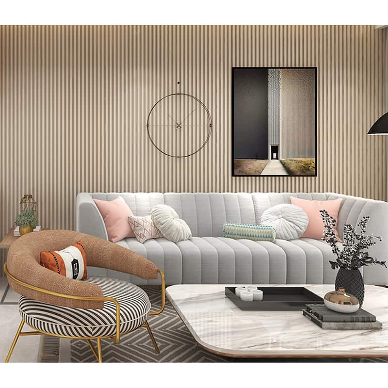 93 in. x 6 in. x 0.8 in. Solid Wood Wall Siding Panel - 3pc Panel+1pc ...